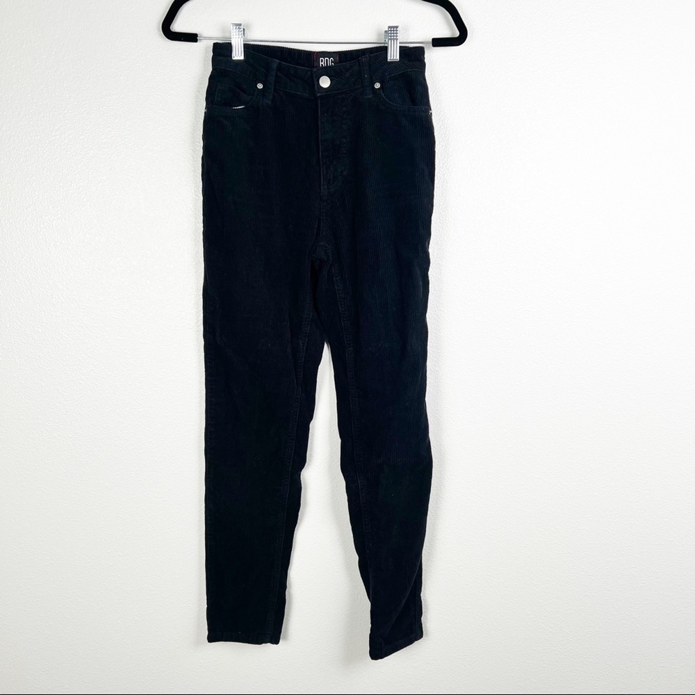 BDG Urban Outfitters Black Corduroy Mom Pants High Rise Size 24